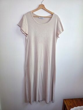 Vintage Real Comfort Cream Granola Prarie Maxi Dress